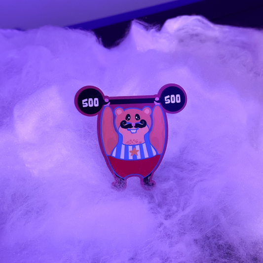 Circus Strong Hamster Sticker