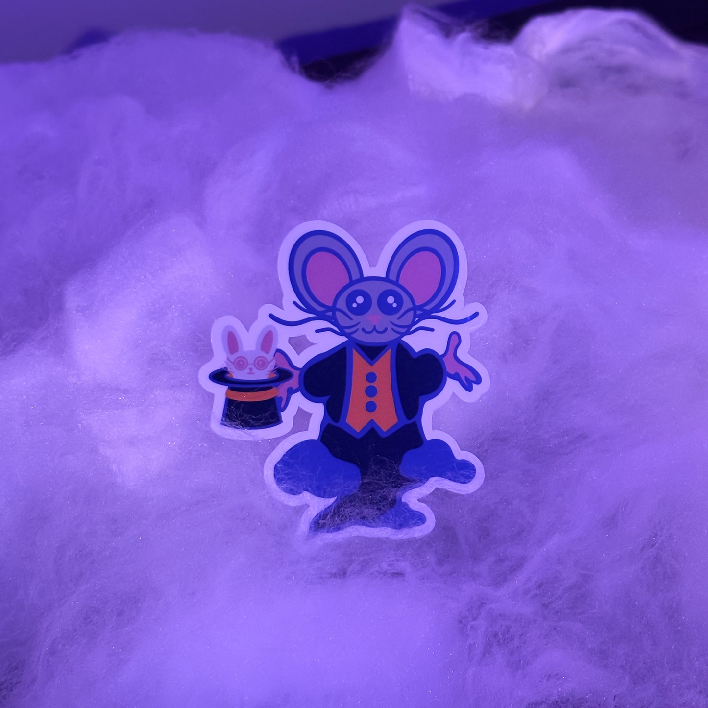 Ghost Magician Mouse Sticker