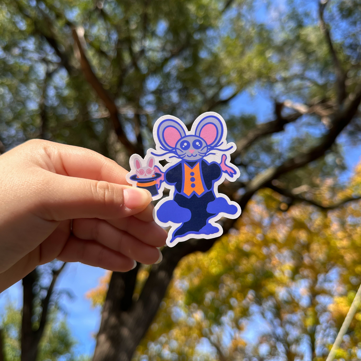 Ghost Magician Mouse Sticker