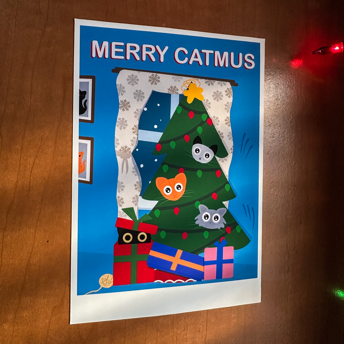 Merry Catmus Print