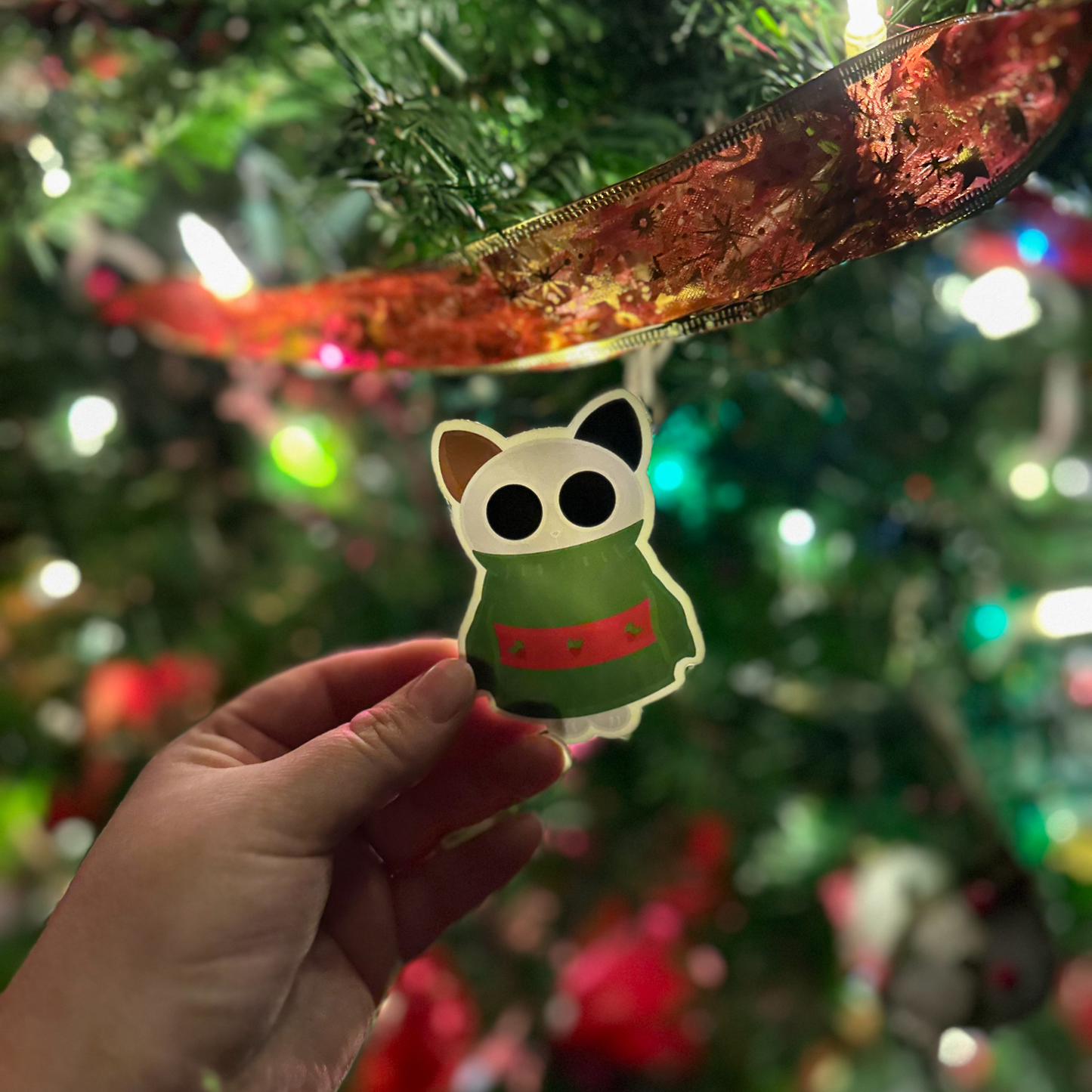 Holiday Sweater Cat Sticker