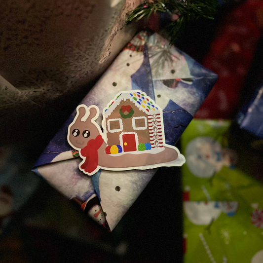Holiday Snail Sticker