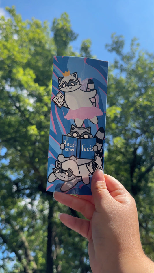 Princess Fairy Stacked Raccoons Bookmark