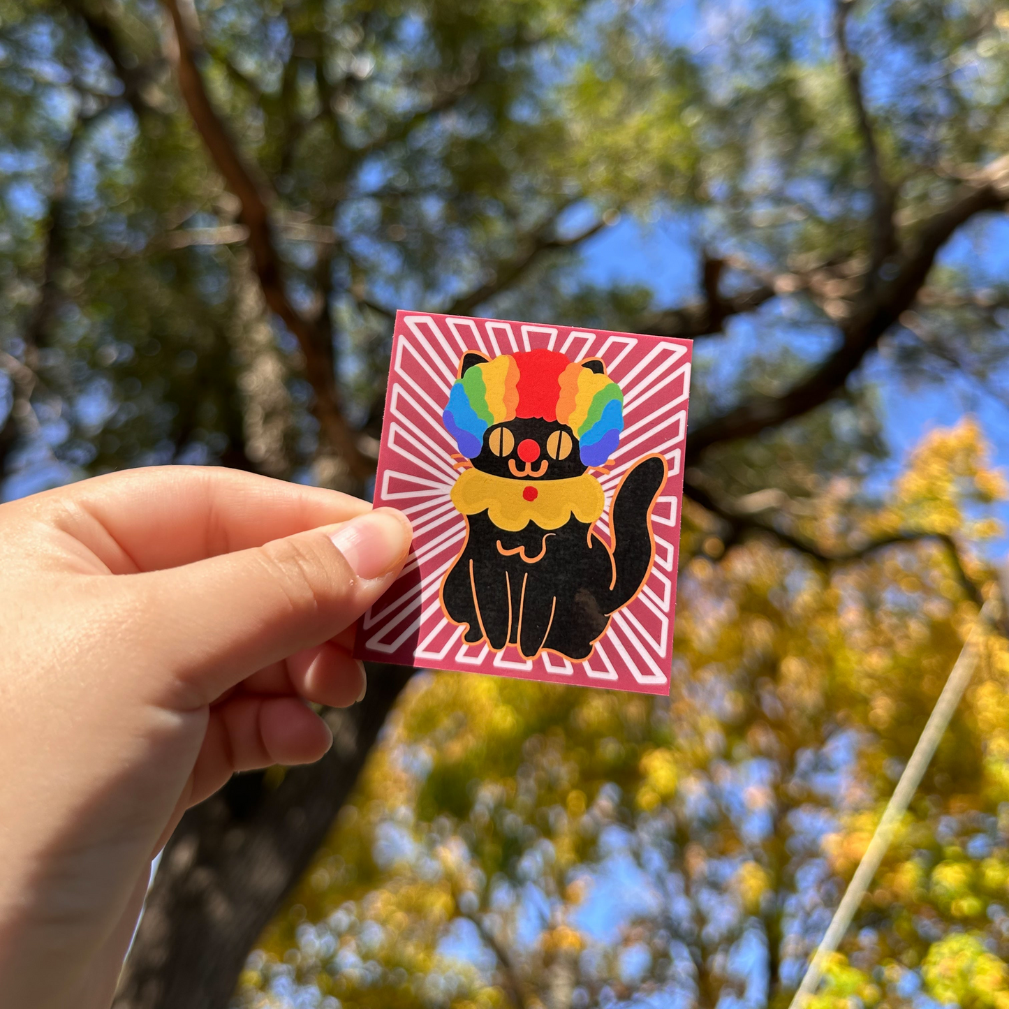 Circus Clown Cat Sticker