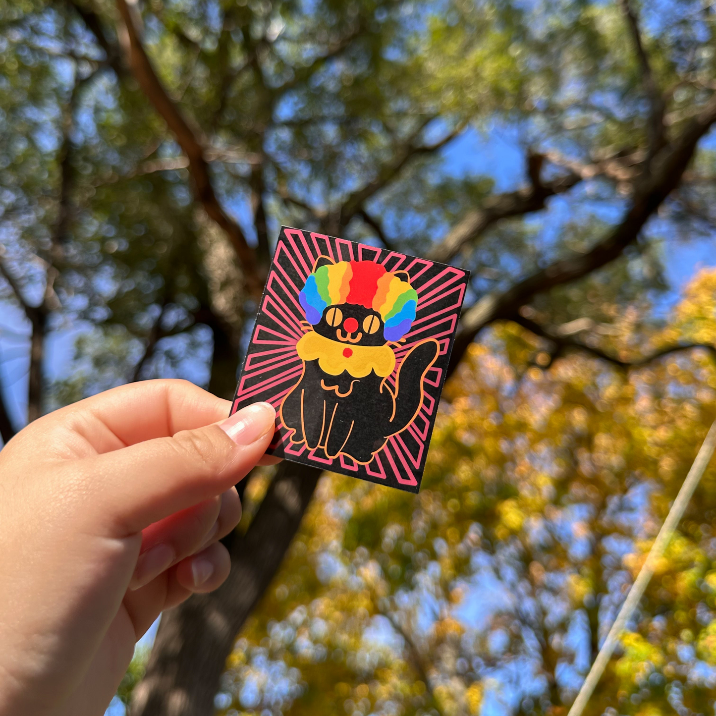 Circus Clown Cat Sticker