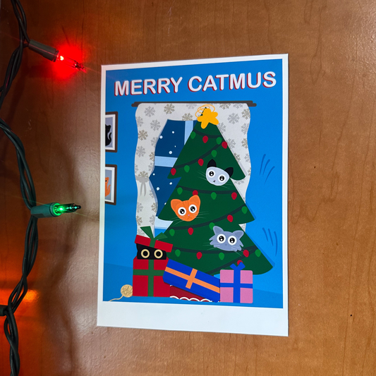 Merry Catmus Print