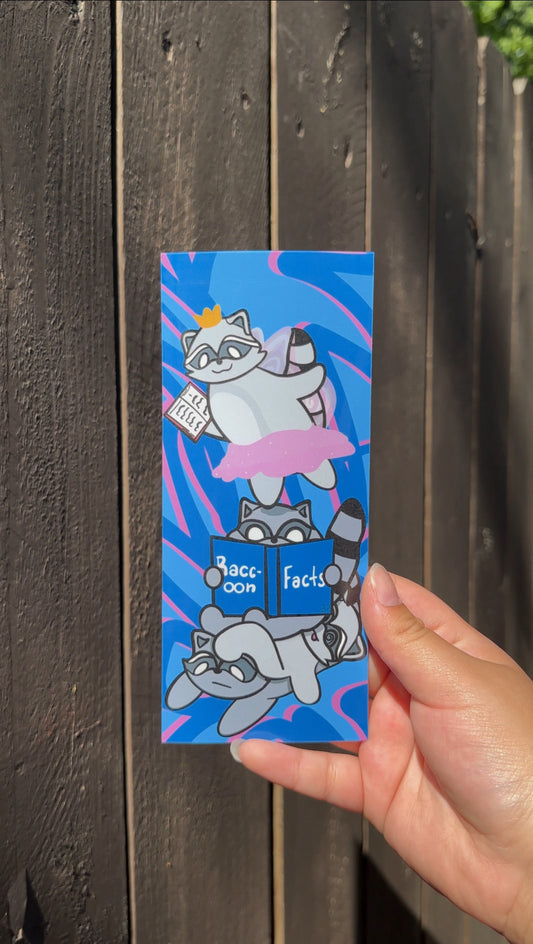 Princess Fairy Stacked Raccoons Bookmark