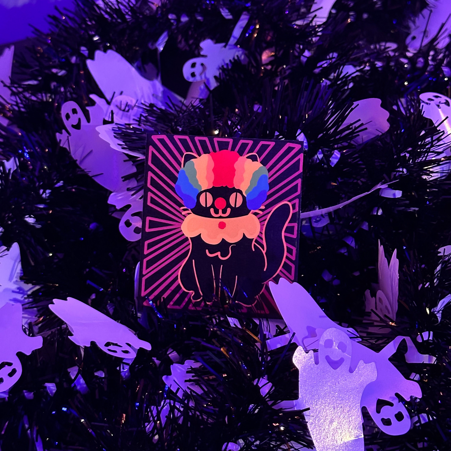 Circus Clown Cat Sticker