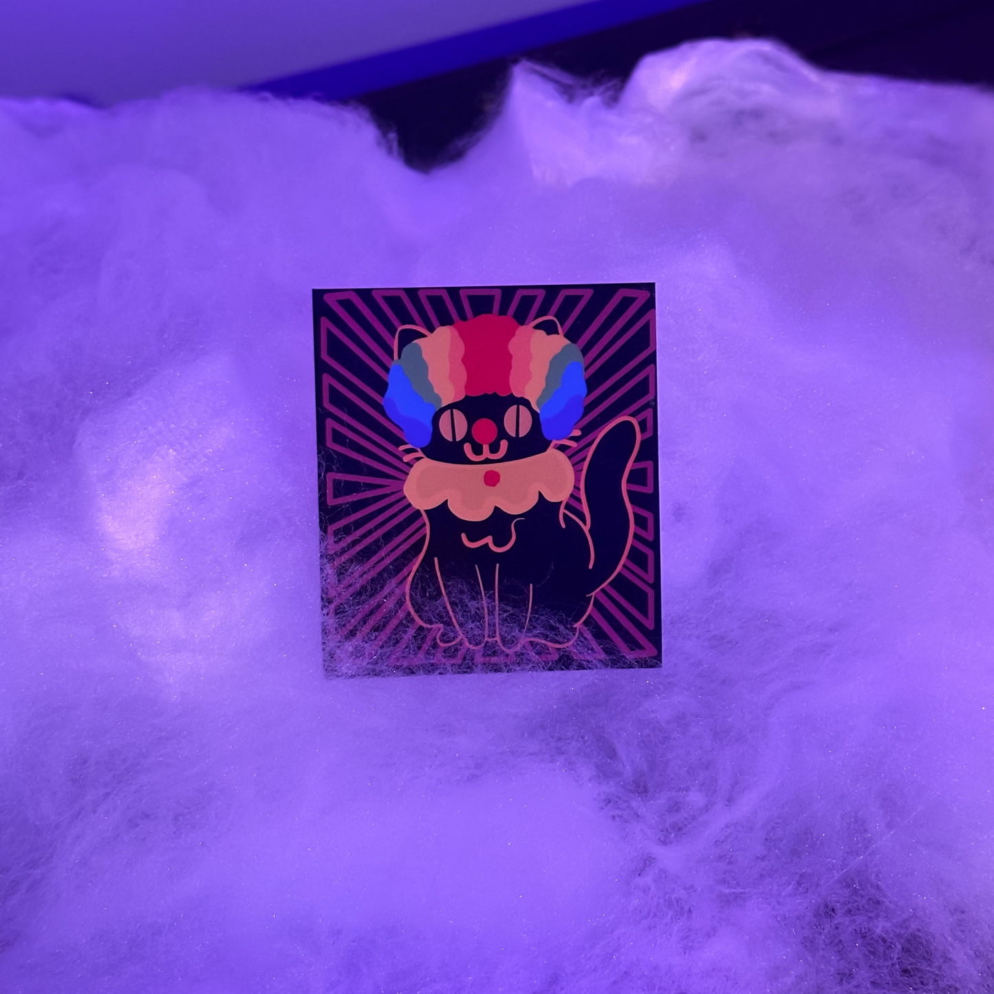 Circus Clown Cat Sticker
