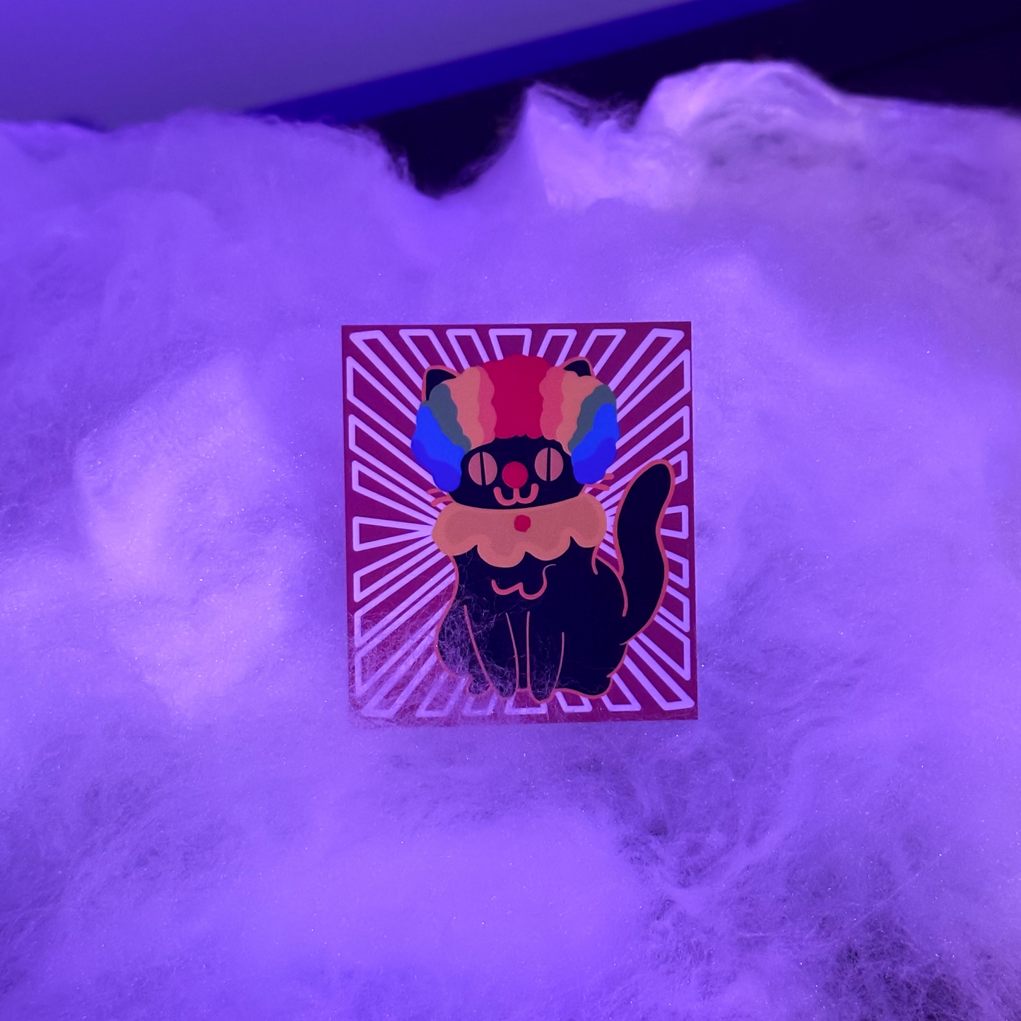 Circus Clown Cat Sticker