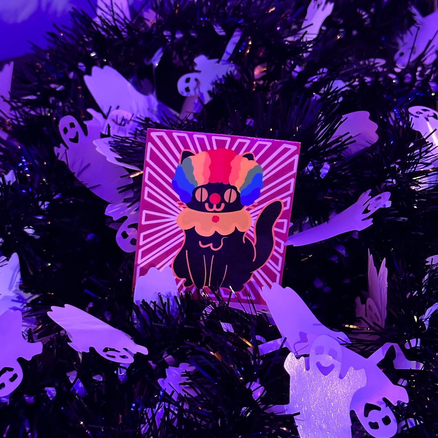 Circus Clown Cat Sticker
