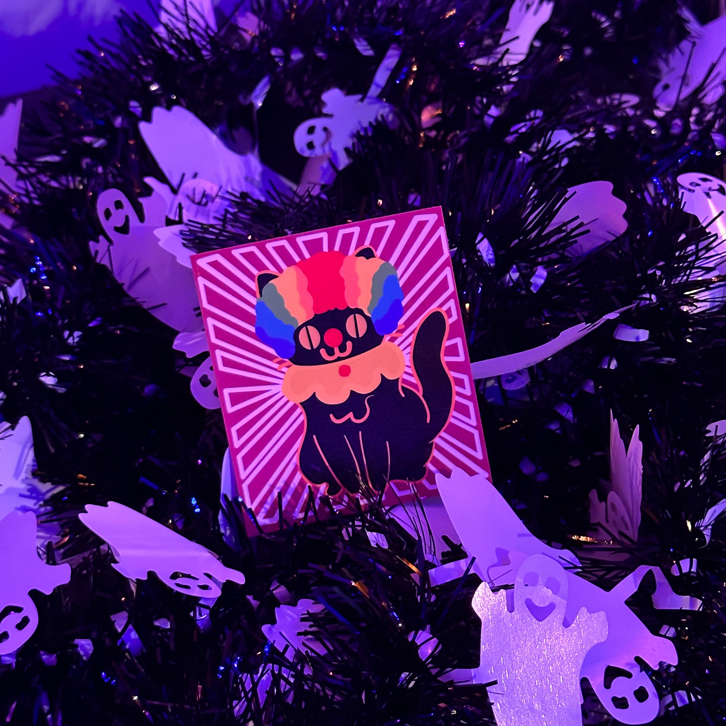 Circus Clown Cat Sticker