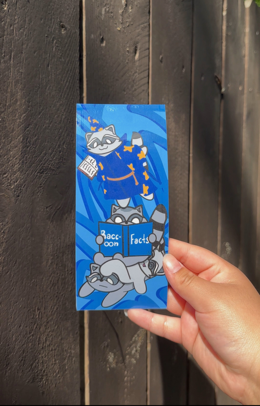 Wizard Stacked Raccoons Bookmark